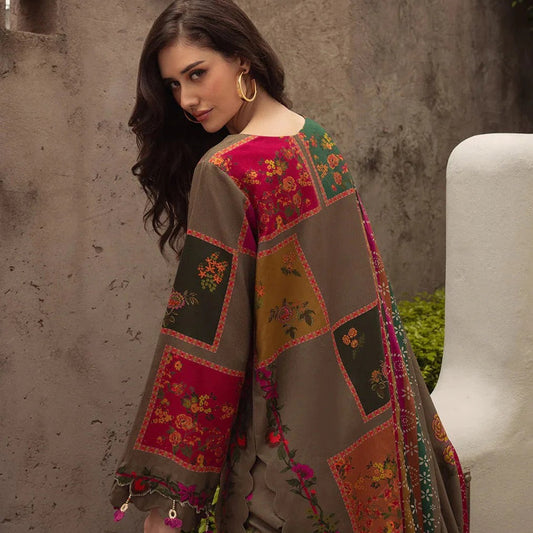 Charizma 3-piece unstitched printed lawn Suit
